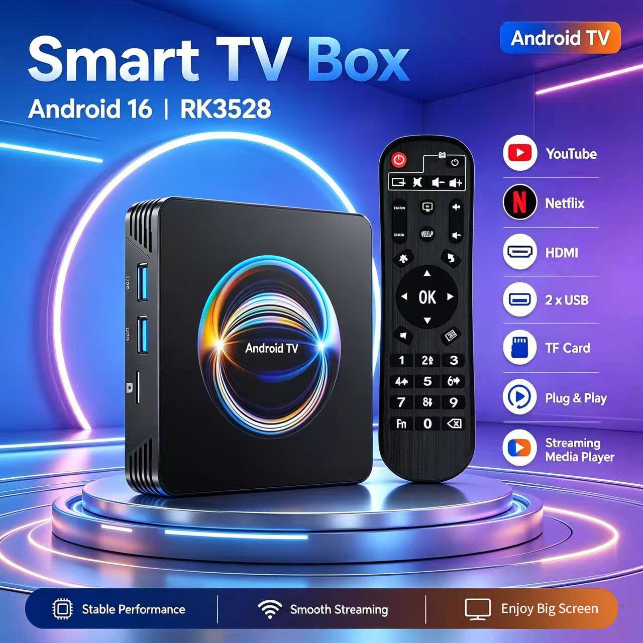 Android 16 X66 TV Box RK3528 Q - Khadas Vim4 8Gb ulasan dan harga